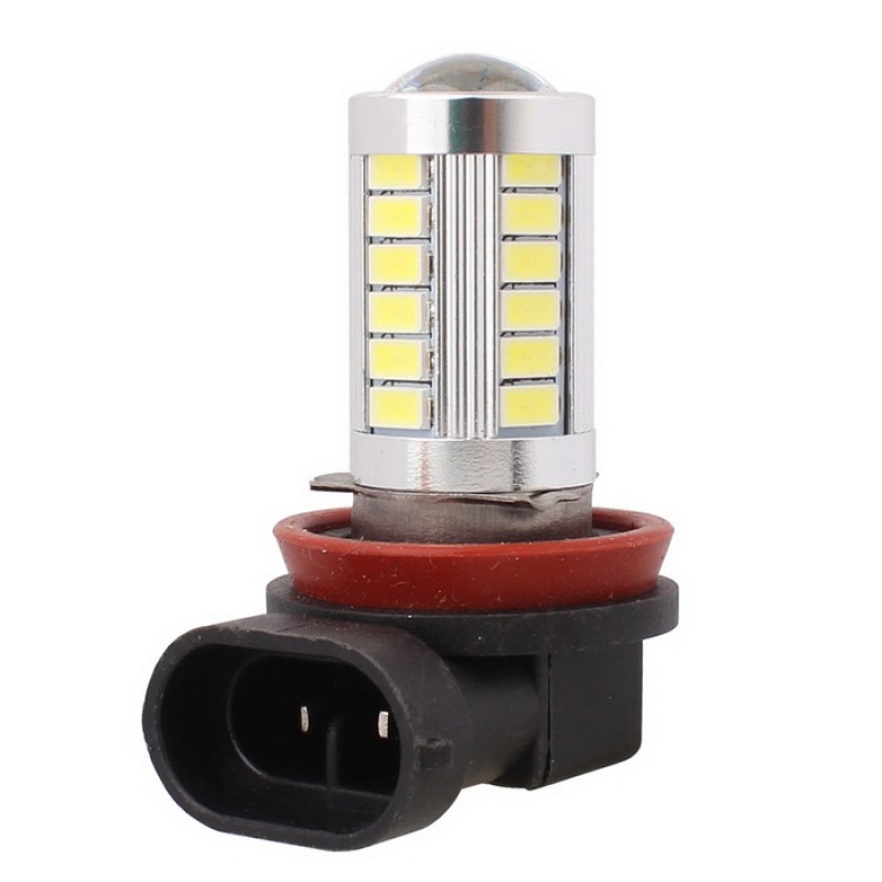 Led Bec H11 Cu Lupa 33 Smd 5630 De Culoare Albastru Pentru Proiectoare