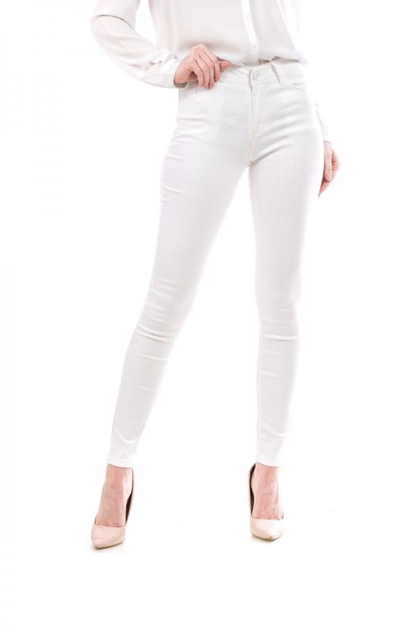 Lady jeans, white color, model 59027, skinny type