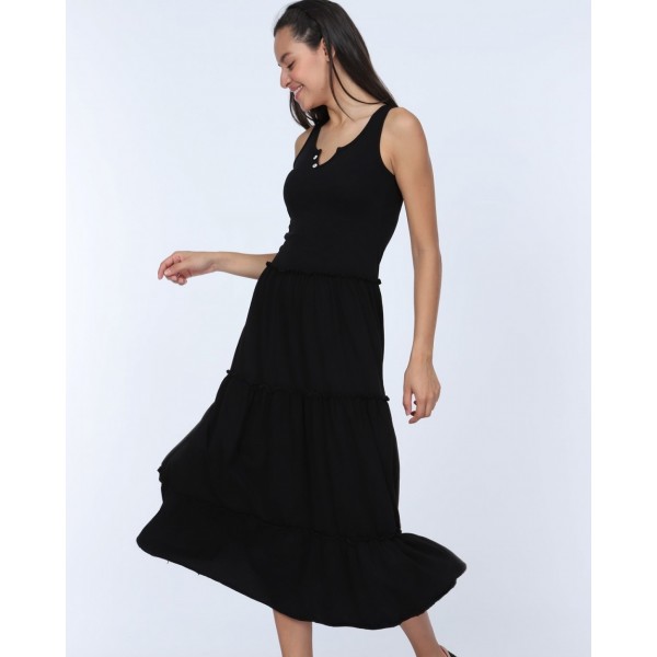 Rochie casual, culoare negru, 8319