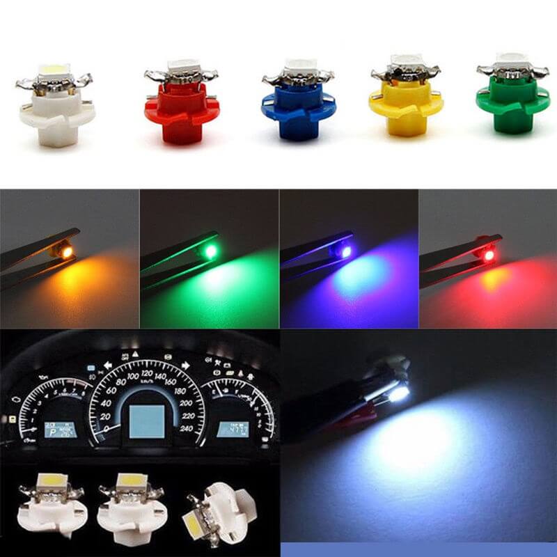 Solar eclipse loan shop Led bec 1 smd 5050 soclu T5 B8.4D pentru bord de culoare albastru
