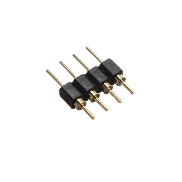 Conector MALE cu 4 pini, potrivire la conectorul FEMALE, pentru benzile led multicolore, RGB