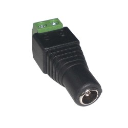 Adapter plug DC 5.5 x 2.1 mm - UTP - FEMALE - CCTV, connector for surveillance cameras , led strips