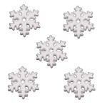 Polystyrene snowflake, white color, diameter 10 cm, set of 5 pieces