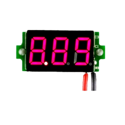 Digital Voltmeter with red LEDs, 3.5 - 30 V, black, 3-digit and 2-wire