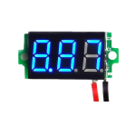 Digital Voltmeter with blue LEDs, 3.5 - 30 V, black, 3-digit and 2-wire