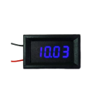 Digital Voltmeter with blue LEDs, 3.5 - 30 V, black case, 4-digit and 2-wire