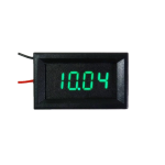 Digital Voltmeter with green LEDs, 3.5 - 30 V, black case, 4-digit and 2-wire